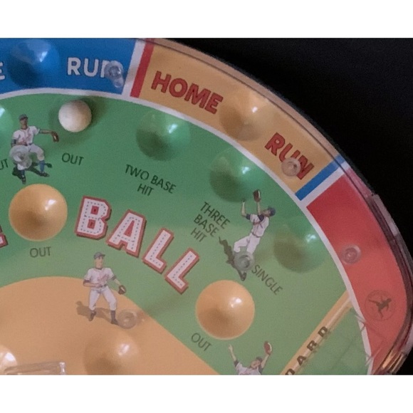 VTG Schylling Play Ball Baseball Pinball Table Top Handheld Game Toy Chicago - Picture 3 of 12